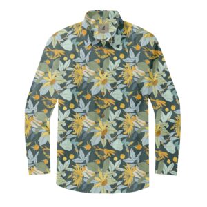 Dark Floral Long Sleeve Shirts
